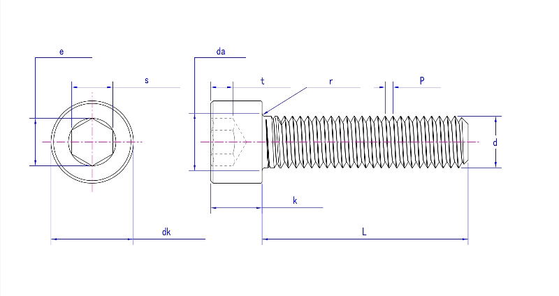 Tornillo de cabeza hexadecimal ISO 12474 Tornillo de cabeza hexadecimal ISO 12474