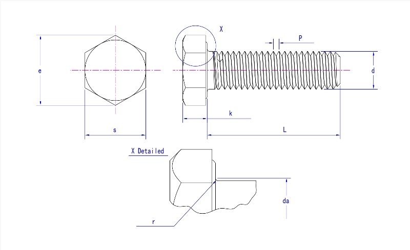 Hexagon Head Cap Screws ISO 4018 Hexagon Head Cap Screws ISO 4018