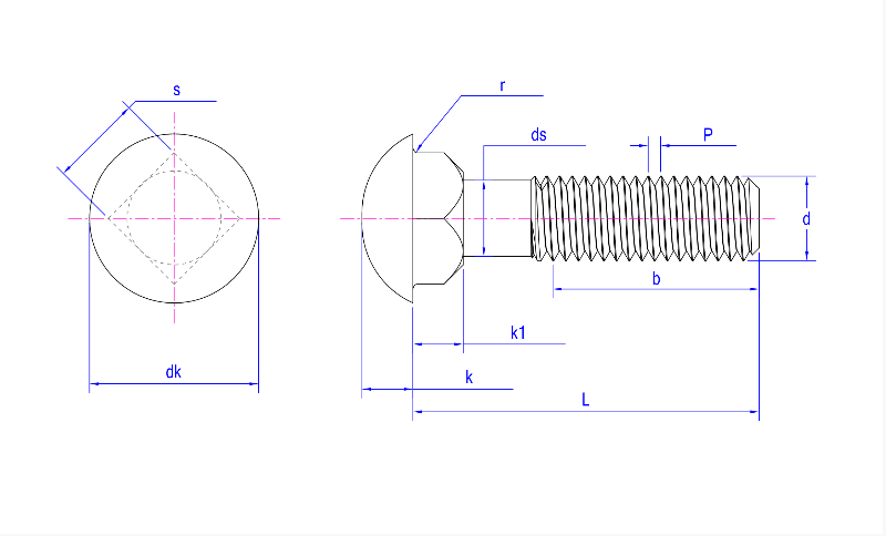 Small Carriage Bolts GB 12 Small Carriage Bolts GB 12