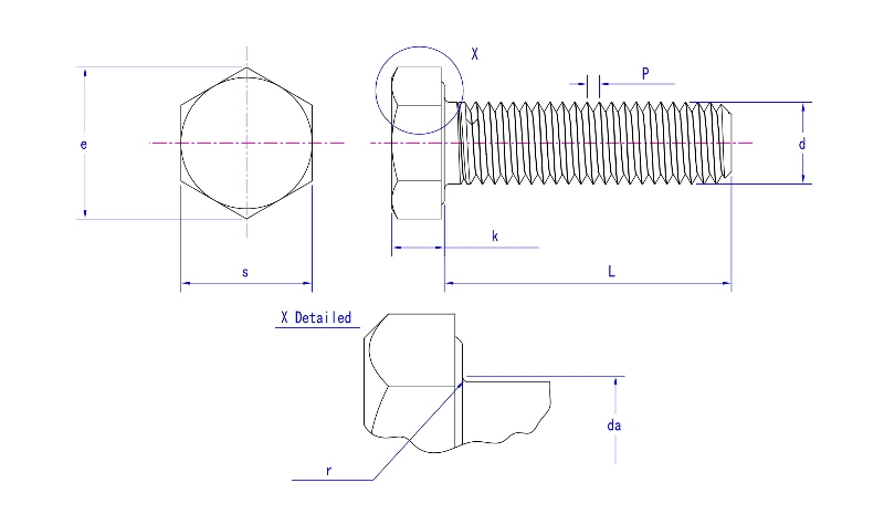 ISO 4017 ISO 4017 Hexagon Head Bolts ISO 4017 ISO 4017 Hexagon Head Bolts