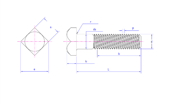 Stainless Steel Square Head Bolts Stainless Steel Square Head Bolts