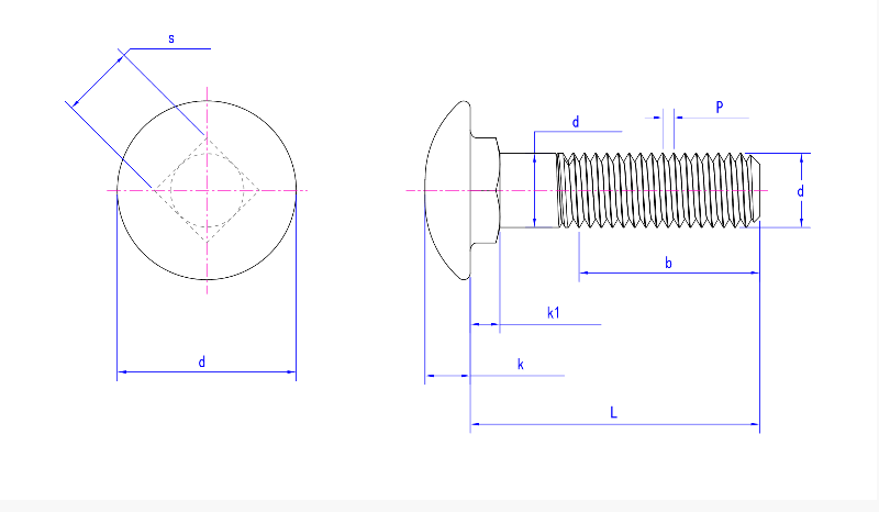 Square Neck Screw  JIS B1171 Square Neck Screw  JIS B1171