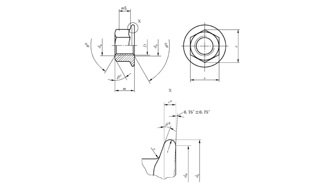 GB T6177.1 Hexagon Flange Nuts GB T6177.1 Hexagon Flange Nuts