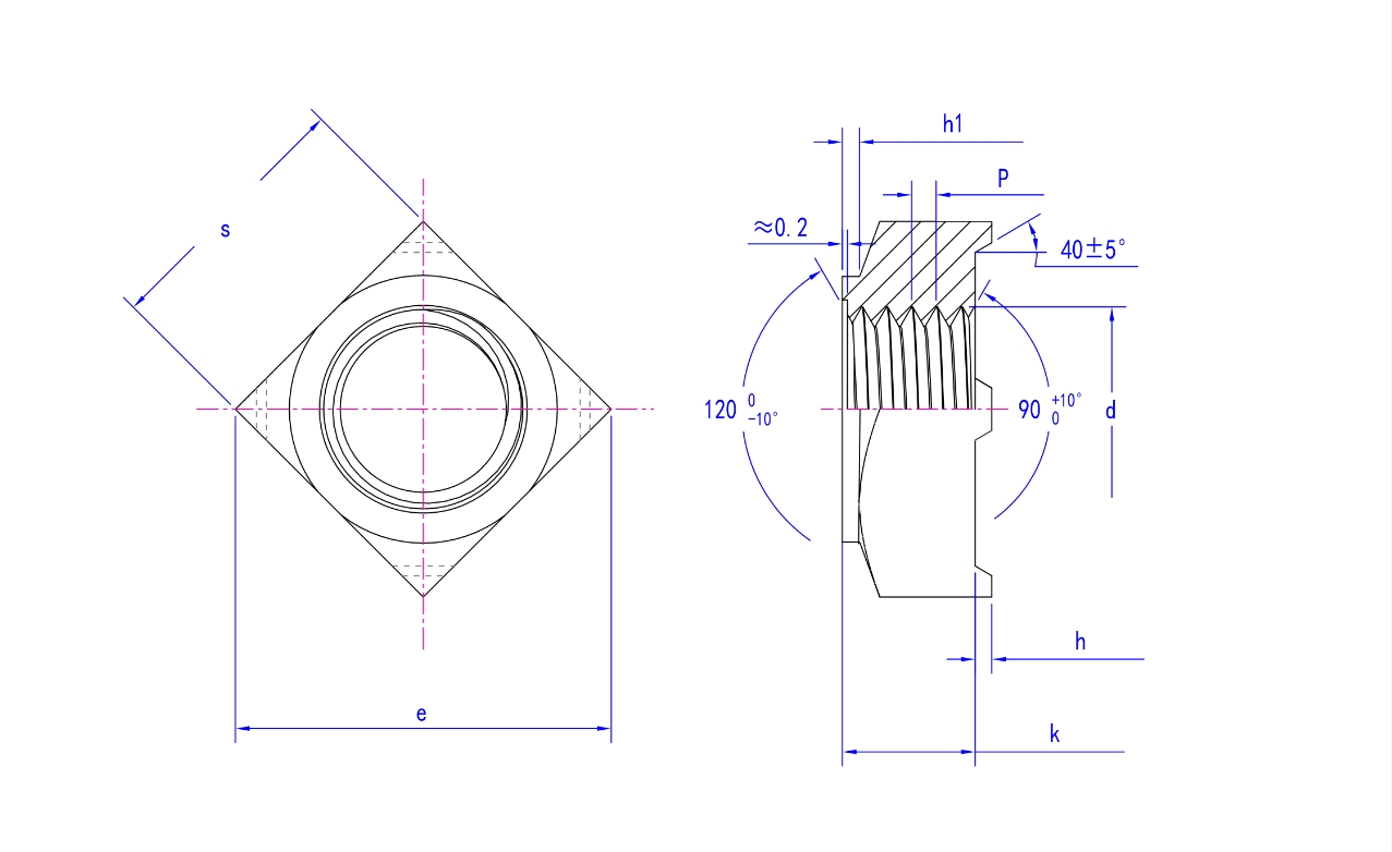 DIN 928 Square Weld Nut DIN 928 Square Weld Nut