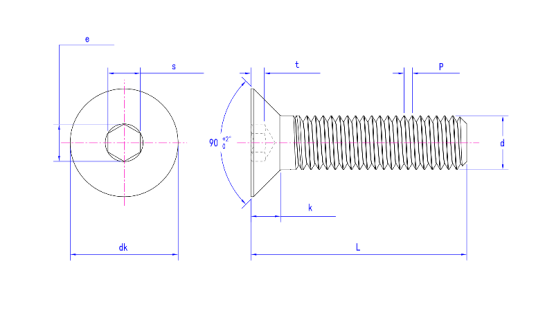 hexagon socket countersunk screw hexagon socket countersunk screw