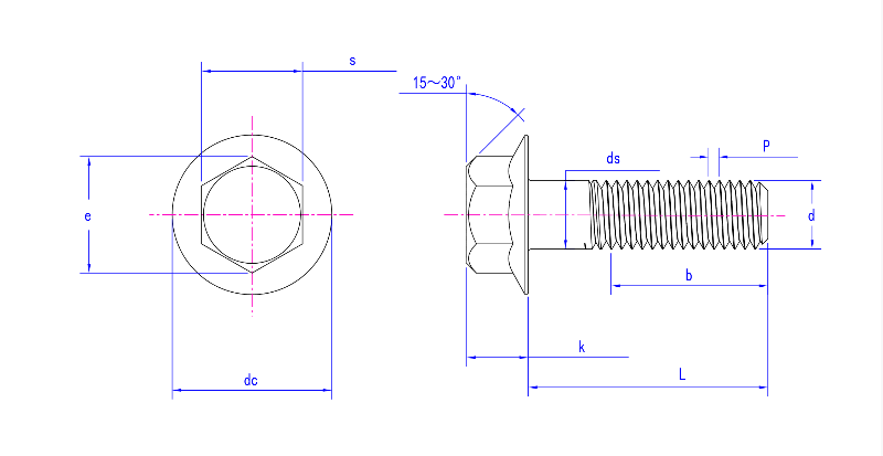 IFI 536 Hexagon Head Flange Bolts IFI 536 Hexagon Head Flange Bolts