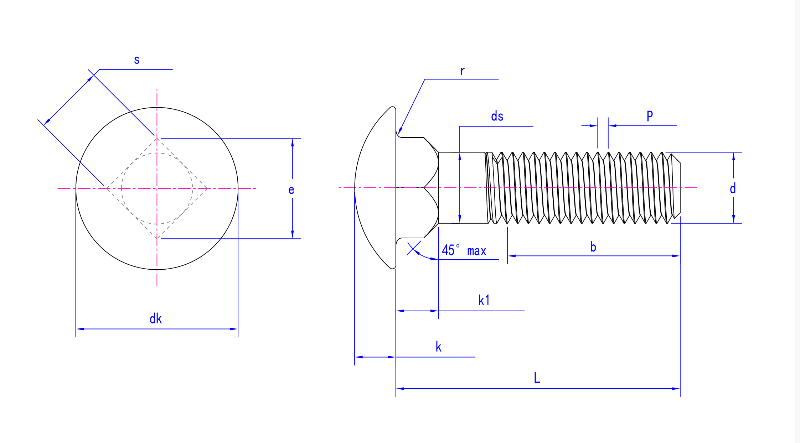 GB-T 14 Cup Head Square Neck Bolts GB-T 14 Cup Head Square Neck Bolts