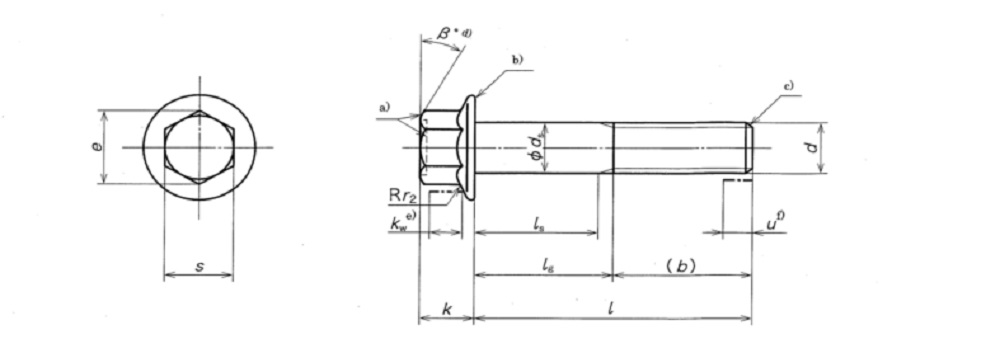 JIS Hex Head Flange Bolt JIS Hex Head Flange Bolt