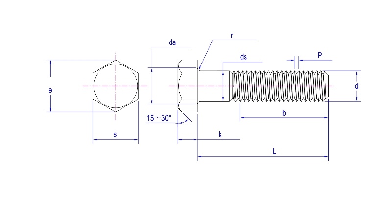Hex Bolt ANSI B18 2.3 5M Hex Bolt ANSI B18 2.3 5M