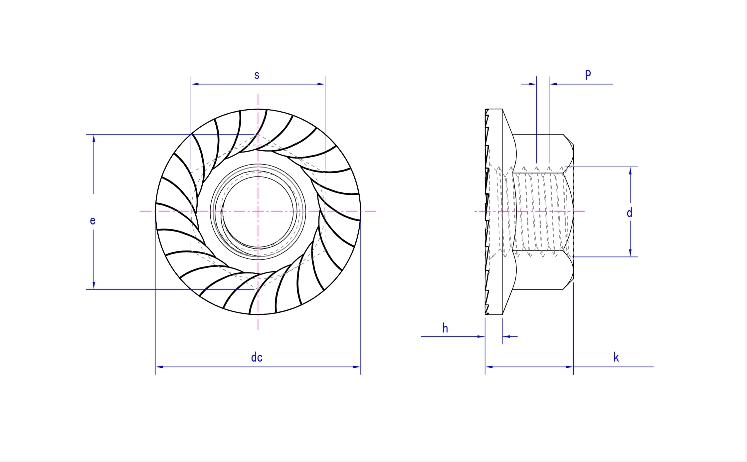 ASME B18.16.4 Hexagon Flange Nuts ASME B18.16.4 Hexagon Flange Nuts
