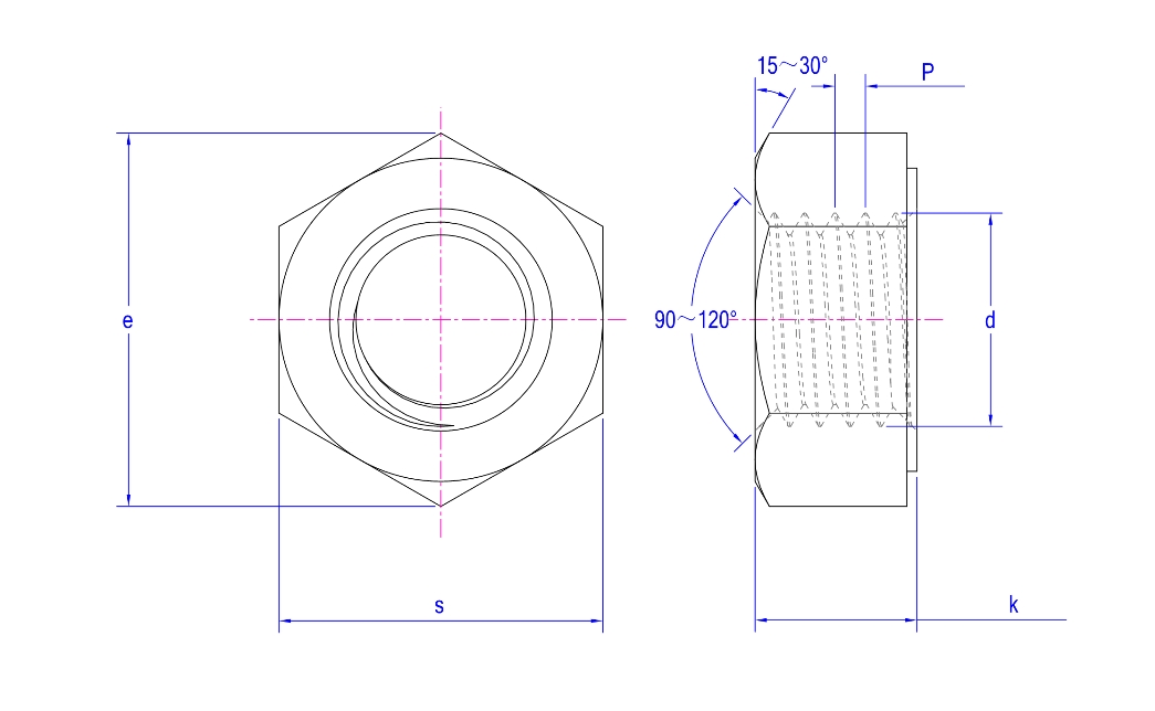 JIS B1181 Single Chamfered Hexagon Nut JIS B1181 Single Chamfered Hexagon Nut